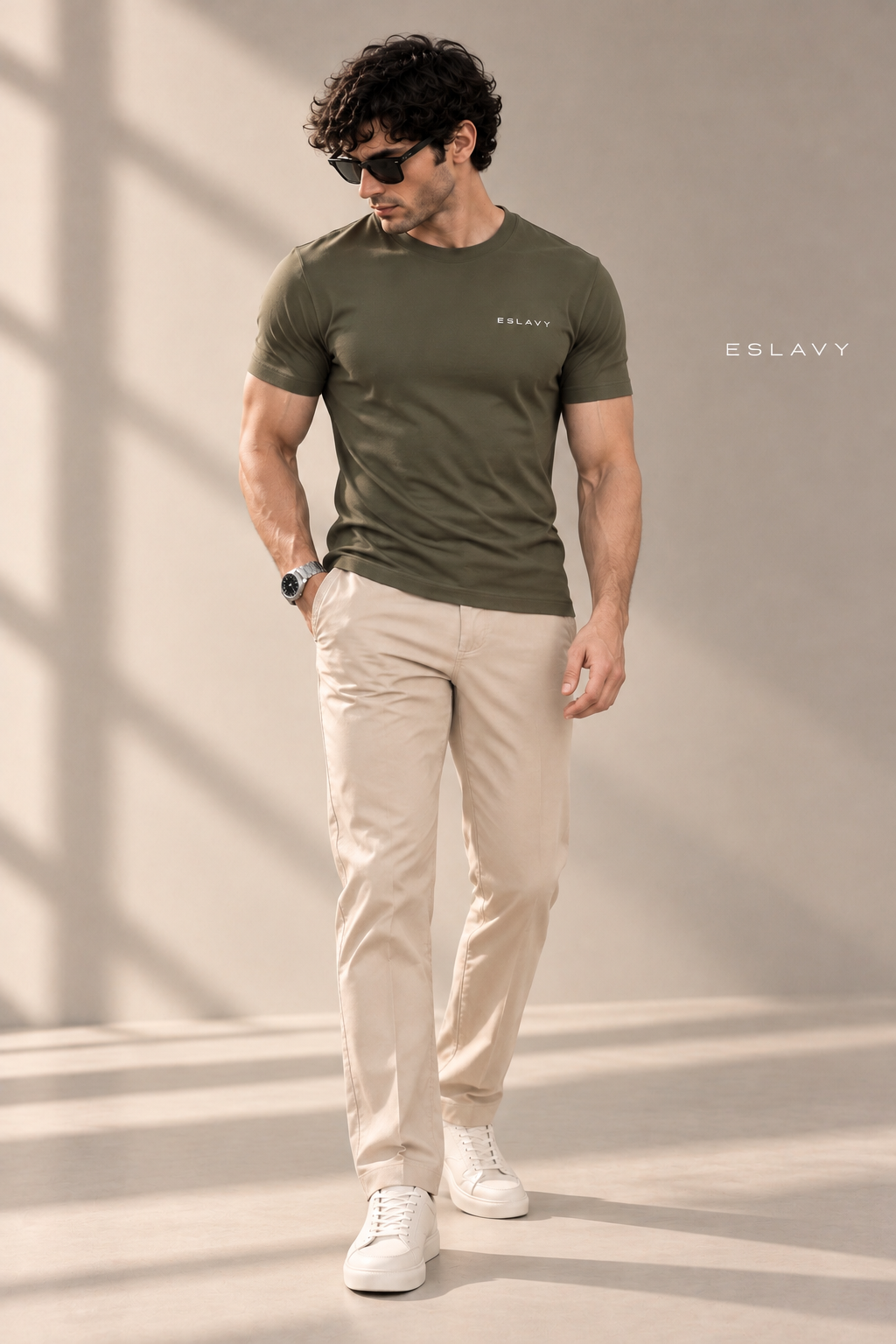 Polo Slim Fit Verde Oliva